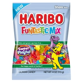 Haribo Funtastic Mix Gummy Candy, 4 Oz