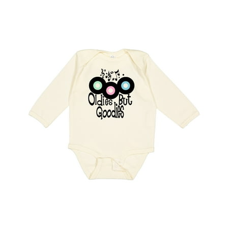 

Inktastic Oldies but Goodies Records and Music Notes Gift Baby Boy or Baby Girl Long Sleeve Bodysuit