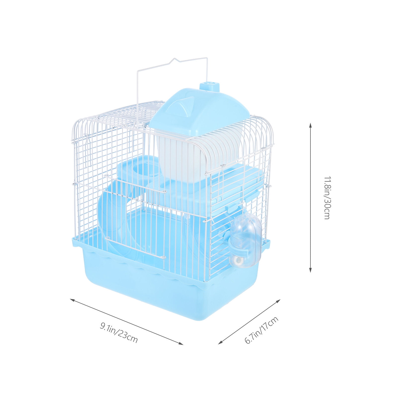 Hamster Cage Double-layer Castle Guinea Pig Toy Hideout Transparent Accessories Rat