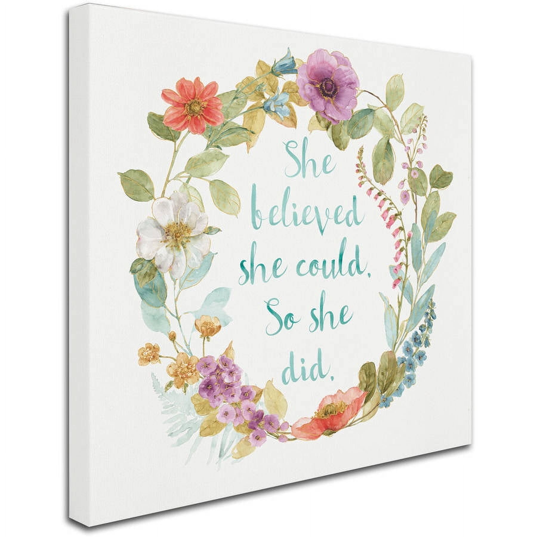 Trademark Fine Art "Rainbow Seeds Wreath I" Canvas Art by Lisa Audit