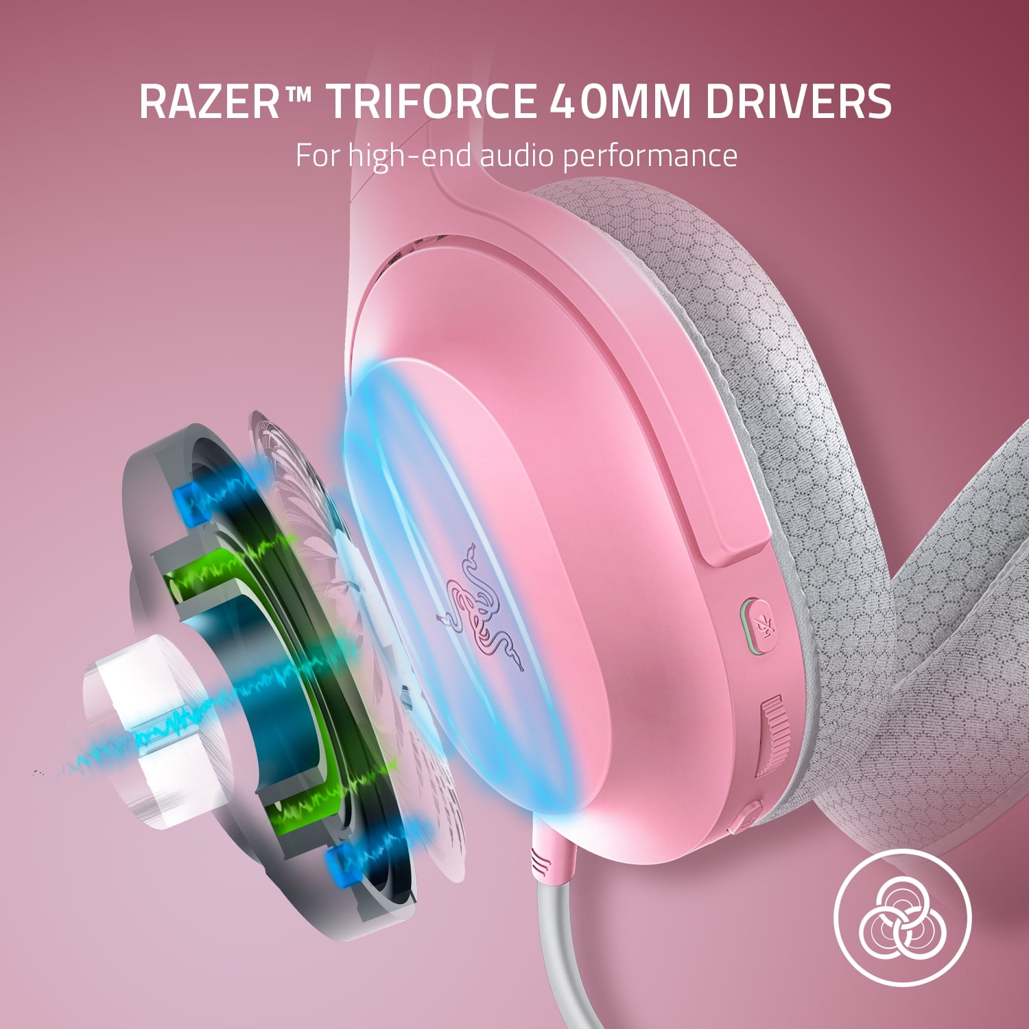 Razer Barracuda X Wireless Multi-Platform Gaming and Mobile Headset Quartz  Pink- 810056145781