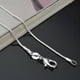 thumbnail image 4 of 925 sterling silver necklace women, silver fashion jewelry Snake Chain 1mm Necklace 16 18 20 22 24", 4 of 5