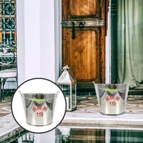 COMPUKAS Fire Bucket Stainless Steel Silver 1Pcs for Ash and Coal Containment