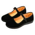 thumbnail image 2 of Mary Jane Shoes for Women Round Toe Black Flats Ankle Strap Flats Shoes Dressy Ladies Prom Dance Shoes, 2 of 8
