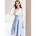 thumbnail image 3 of INSPIRE CHIC Vestido General De Cintura Elástica Con Tirantes Y Tirantes Para Mujer Azul claro XL, 3 of 6