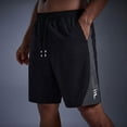 thumbnail image 3 of cllios Quick Dry Athletic Shorts for Men Breathable Cooling Workout Running Shorts Elastic Drawstring Waist Loose Fit Color Block Activewear, 3 of 9