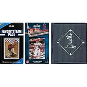 C & I Collectables  MLB Los Angeles Angels Licensed 2017 Topps Team Set & Favorite Player Trading Cards Plus Storage Album