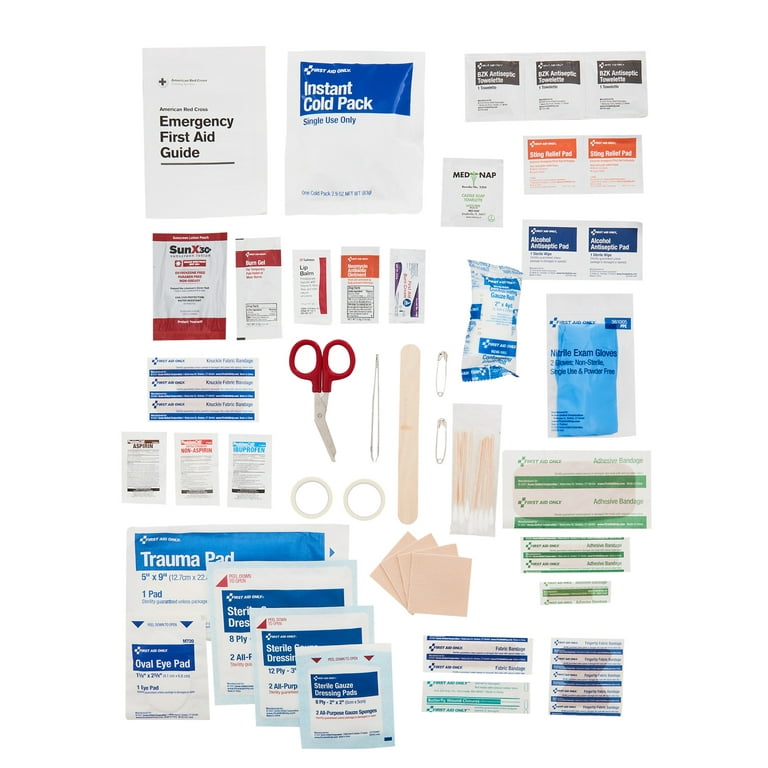 First Aid Only Outdoor First Aid Kit for Hiking and Camping, 205