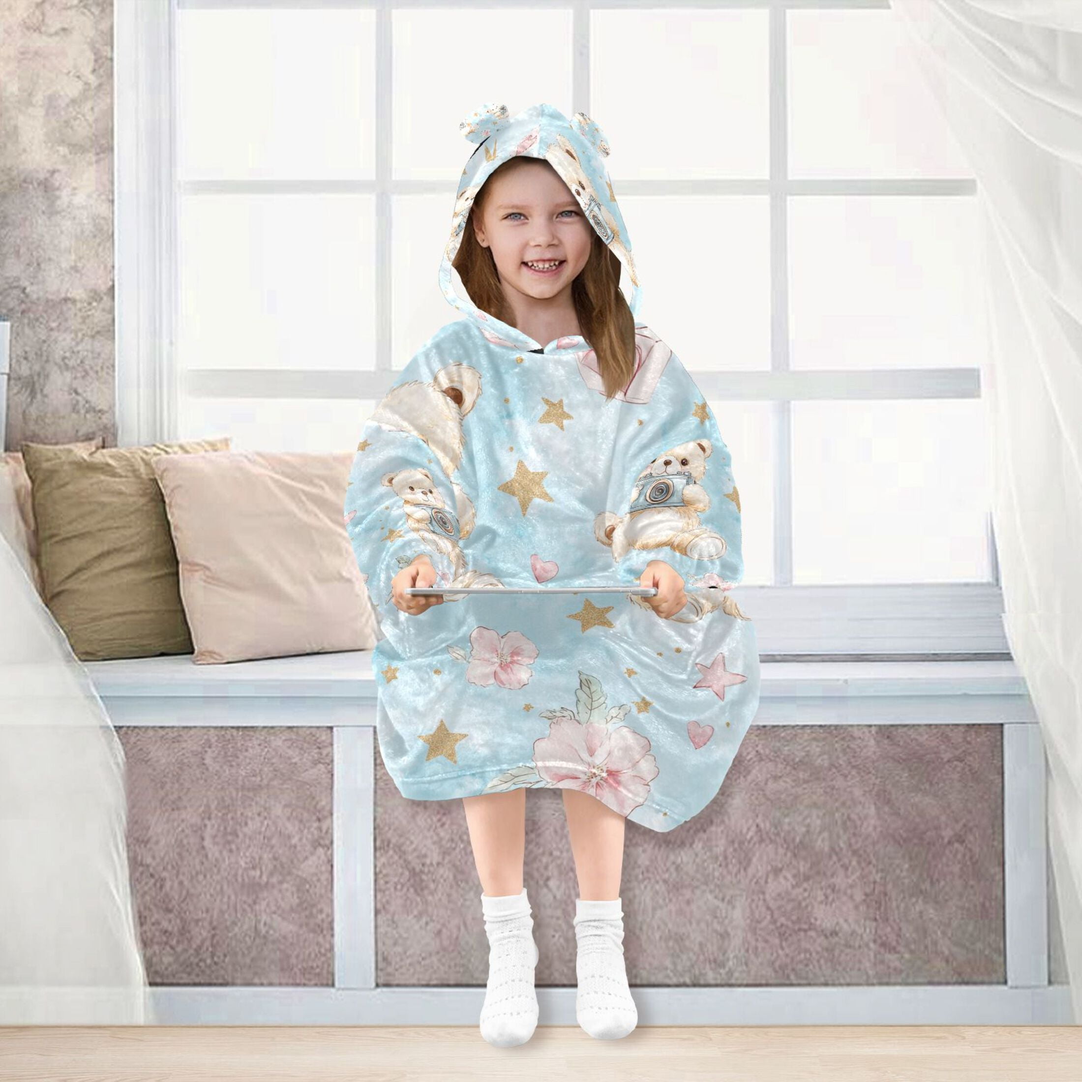 YAZAOO Kids Wearable Blanket Hoodie Warm and Cozy 0_3 (74) Flannel Sweatshirt