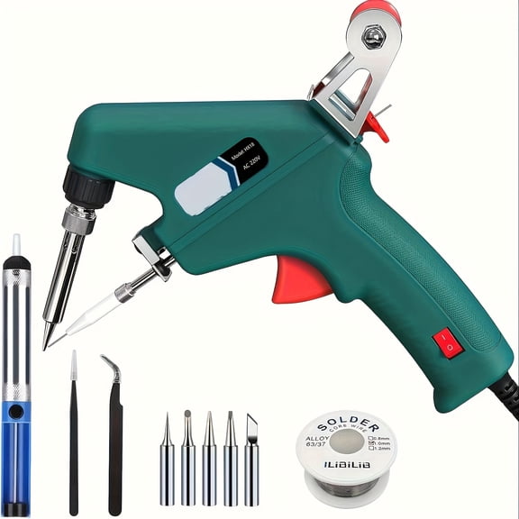 Electric Auto Soldering Iron Gun Kit - Hand-Held Tweezers Wire Welding Tool for Automotive, Electronics & Wire Connection Repairs