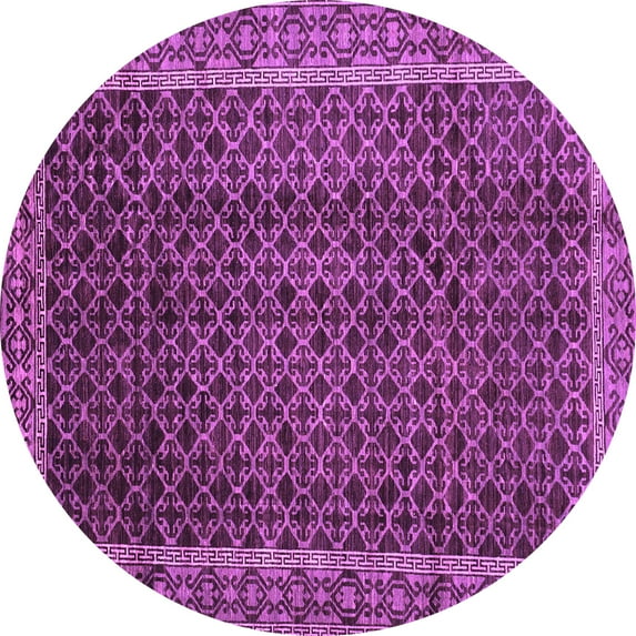 Ahgly Company Indoor Round Southwestern Purple Country Area Rugs, 3' Round