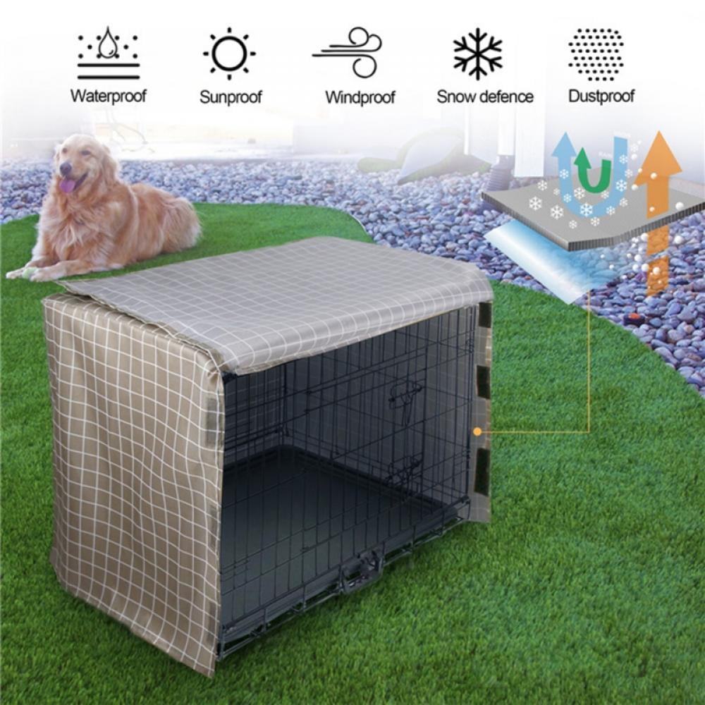 Durable Waterproof Pet Kennel Covers with Mesh Window Ishine Dog Crate Cover Durable Pet Kennel Case Cat Cage Dust Cover for Wire Crate