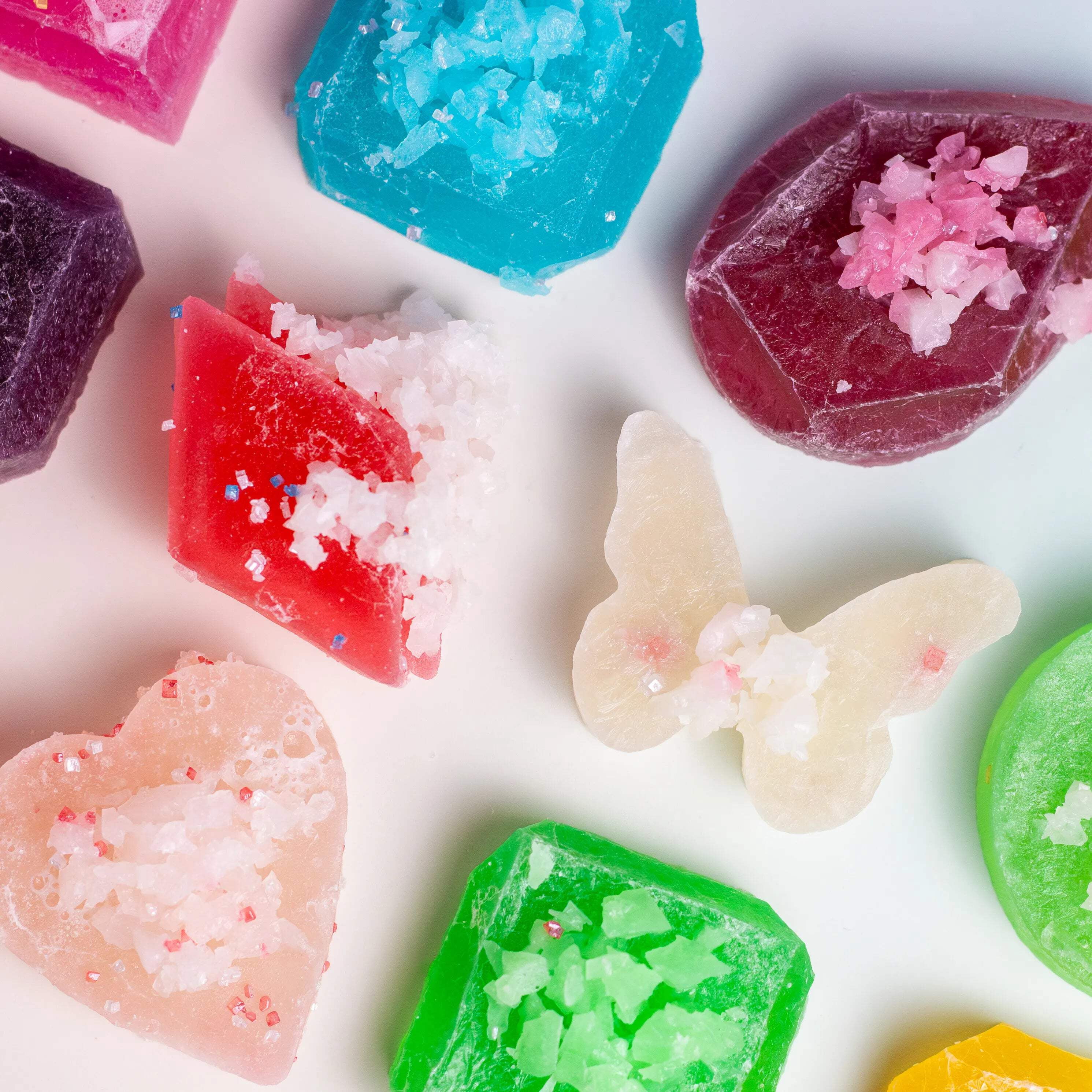 Silky Gem Crystal Candy Signature Blue Raspberry, Strawberry, Lychee Flavors 3 Piece Small Box