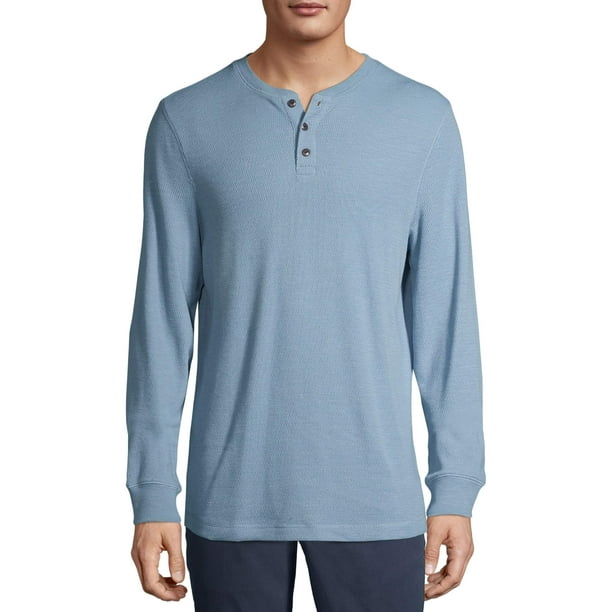 Men's and Big Men's Long Sleeve Thermal Henley, up to