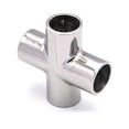 thumbnail image 1 of pitrice Crossing Connnetors Steel Delicate Accessory Crossing Pipe Connector Shipping Universal Four-Way Tube Anti-Corrosion 22MM 25MM, 1 of 6