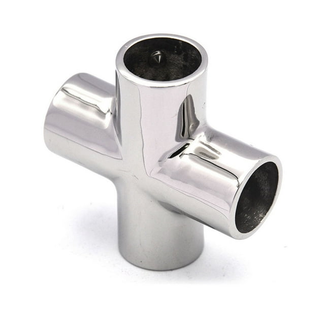 Maoww Crossing Connnetors Steel Delicate Accessory Crossing Pipe Connector Shipping Universal Four-Way Tube Anti-Corrosion 22MM