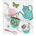 thumbnail image 3 of Ambesonne Tea Shower Curtain, Roses Butterflies Dragonflies, 69"Wx75"L, Multicolor, 3 of 3