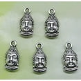 thumbnail image 3 of U8MO 4/10/30/50pc Double sided Buddha's head charms pendants Jewelry Making 15x7mm-ancient silver-100pcs, 3 of 4