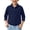 Navy-01, variant on Sentuca Boys Polo Shirts 3/4 Sleeve Solid Color School Uniform Shirts Turn Down Collar Back to School Kids Top Size 5-6Y Black