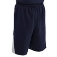 thumbnail image 2 of Champro Sports Slam Dunk Reversible Basketball Shorts, Youth Small, Navy and White, 2 of 2