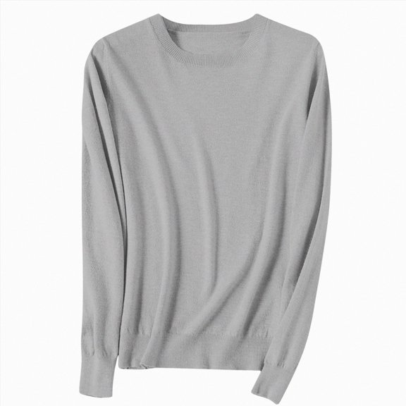 WXFAZCVU Girls Sweater Casual Round Neck Kids Long Sleeve Pullover Tops Versatile Daily Wear Size 11-12 Years