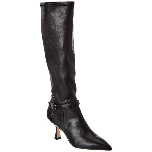 Stuart Weitzman Lori 75 Leather Boot, 7.5, Black