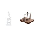 thumbnail image 1 of Escultura de llama de resina moderna y organizador de servilletas de madera para oficina, cocina, patio, decoración del hogar, arte funcional, adorno, 1 of 8