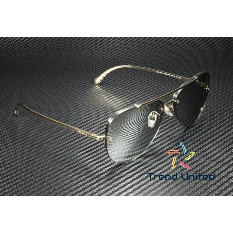 Versace Women\'s Pale Gold and Grey Sunglasses! Versace 0VE2166 12528G - Pale gold/ Light grey gradient 41mm  main image 4