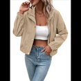 thumbnail image 1 of Chaqueta Ligera de para Mujer, de Larga, con Cremallera y Botones A Presión, para Otoño. Albaricoque XL, 1 of 10
