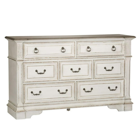 Abbey Park White 7 Drawer Dresser