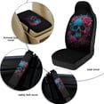 thumbnail image 6 of Xixirimido Automotive Seat Covers for Cars Trucks and SUVs Car Seat Covers for Front Seats with Car Seatbelt Covers & Armrest Box Cover, Set of 5, Roses Floral Gothic Skull, 6 of 8