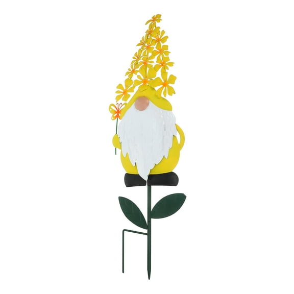 Gymnture Garden Gnome Statue Outdoor Solar Gnome Lights Lawn Patio Spring Summer Ornaments