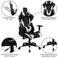 thumbnail image 4 of Emma + Oliver Fully Reclining Racing Gaming Ergonomic Chair, Black LeatherSoft, 4 of 13