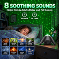 thumbnail image 4 of COSJM Galaxy Projector Night Light, Aurora Star Projector with 33 Light Effects, 8 White Noise, Bluetooth Speaker and Remote Control for Bedroom, Gaming Room and Parties, Gift for Kids and Adults, 4 of 11