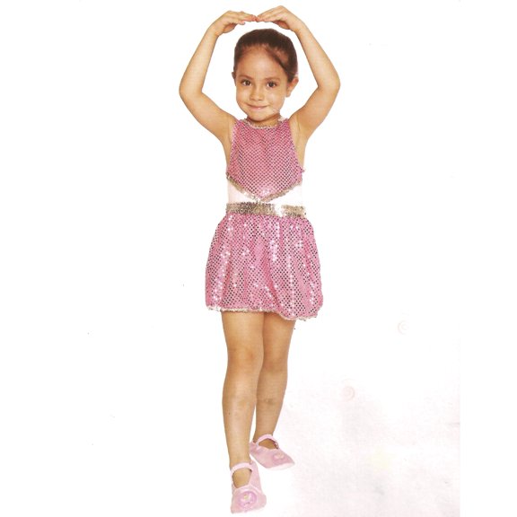 Pink and Silver Ballerina Girl Child Halloween Costume - Large