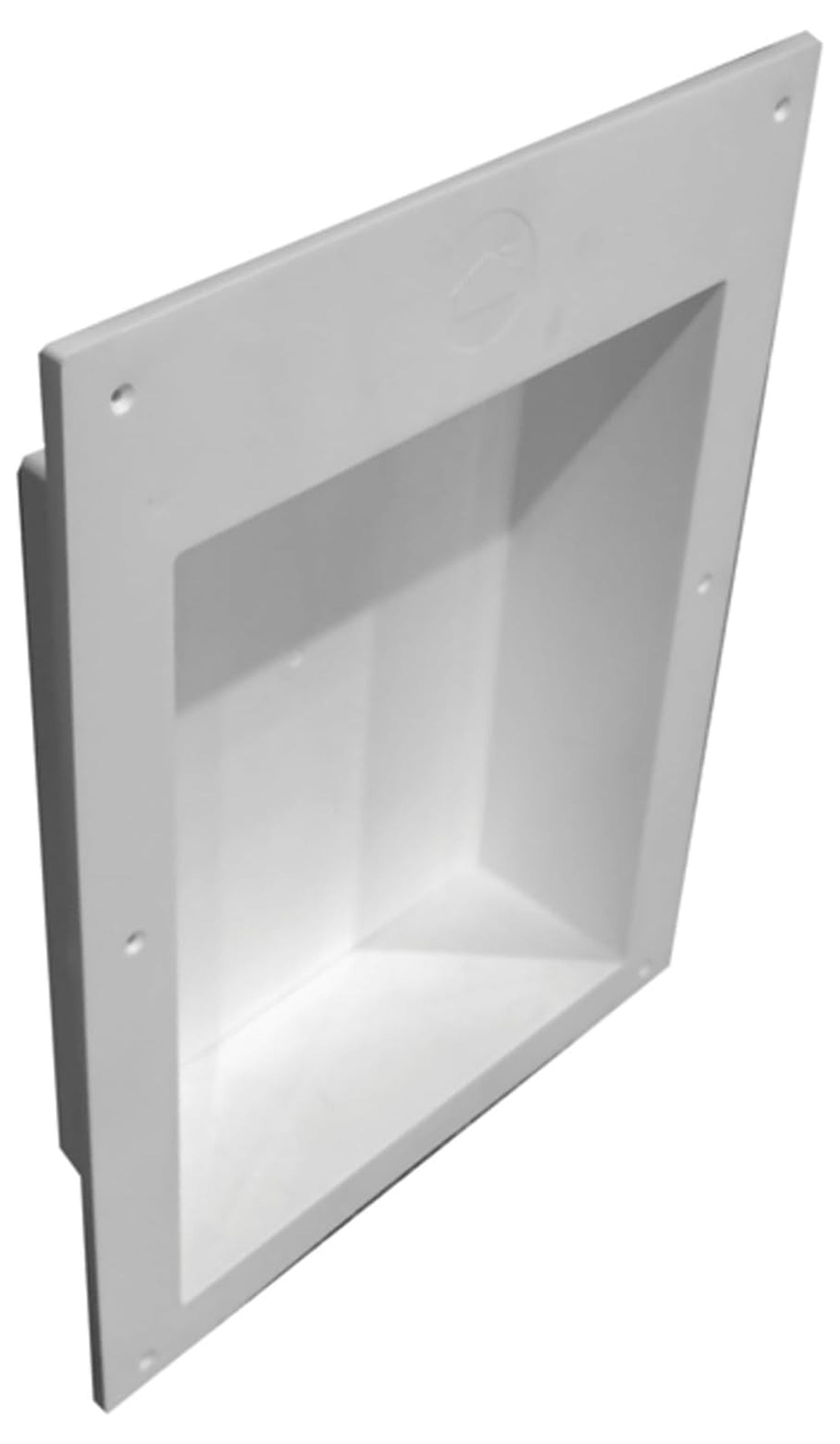 Saf-T-Duct Dryer Outlet Box - White, 4 Inch Round Vent, Wall Recessed Kit for Dryer Venting - Fits 16" Centers, UL 94HB Flammability Rated