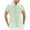 Green, variant on Lenago Mens Button Down Shirt Short-sleeved Formal Business Color Standing Collar Shirt Multi-button