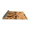 thumbnail image 2 of Ahgly Company Indoor Square Abstract Orange Modern Area Rugs, 6' Square, 2 of 4