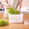 thumbnail image 3 of Portable Double Layer Filter Fruit Vegetable Washing Basket Strainer Kitchen Accessory, 3 of 8