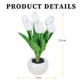 thumbnail image 3 of Luz De Noche De Tulipán Tulip Night Light Lighting Ornaments 300mAh Recargable LED Flower Lamp (Blanco), 3 of 9
