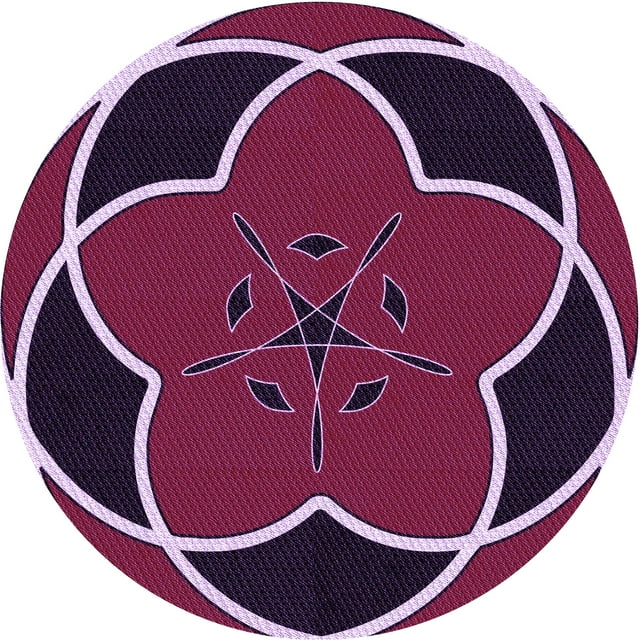 Ahgly Company Tapis d'Intérieur Rond Lavable en Machine Transitionnel Violet, 4 Pieds Rond