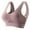Pink, variant on qelini Womens Seamless Wireless Bras Full Cup Adjustable Padded Wirefree Breathable No Steel Ring Gathering Underwear Push Up Shaping Sport Bras Navy XXXXXL
