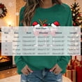 thumbnail image 3 of Ecqkame Womens Crew Neck Sweatshirts Christmas Print Long Sleeve Casual Loose Pullover Top Holiday Daily Comfy Fit Sweatshirt Army Green XL, 3 of 7