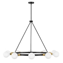 83610BK Lark Orla - 100W 10 LED Large Chandelier In Mid-Century Modern Style-29 Inches Tall and 36 Inches Wide-Black Finish