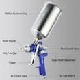 thumbnail image 2 of Professional HVLP Spray Gun Kit, Automotive Paint Spray Paint Gun,3 Nozzles(1.4/1.7/2.0mm) and 33oz Aluminum Cup for Car, Wall Paint, Furniture Spraying（Blue）, 2 of 4