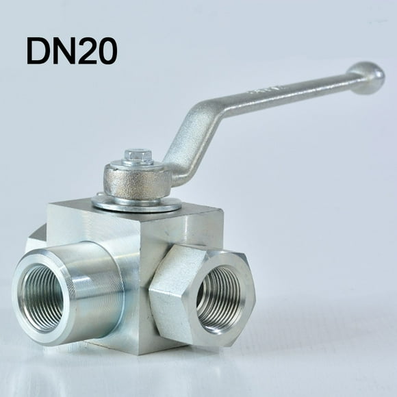 BTOER Nice Pressure Stainless Steel 3-Way Ball Valve Carbon Steel L-type Hydraulic Ball Valve Hydraulic Filter Accessories Tools