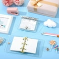 thumbnail image 5 of 2 Sets Mini Transparent Ring Binder Covers with 3 Rings and Inner Paper Folder Pocket (Gold,silver), 5 of 5