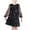 Black, variant on Sunny Fashion Girls Dress Black Sequin Sheer Mesh Long Sleeve Party Elegant Ball Gown 5 Years