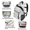 thumbnail image 5 of JIALIOU 14" Laptop Backpack Waterproof Airline Approved Stylish Casual Daypack for Travel Business College Work, Pizza Burger Fruit Line, 5 of 8