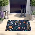 thumbnail image 2 of Pioneer Flower Floral Print Flannel Non Slip Door Rugs,Washable Door Mats Indoor,Decorative Door Mats,Dirt-Resistant and Absorbent Doormat for Entrance,Bedroom,Kitchen,Bathroom,23.5"x16", 2 of 5